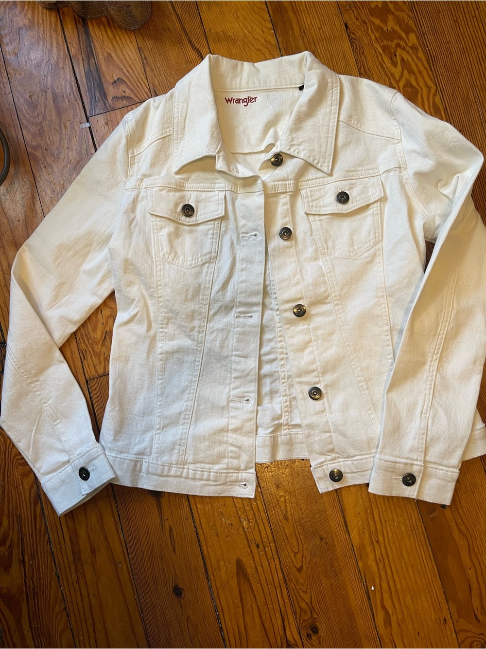 Perfect cream colored denim jacket size medium